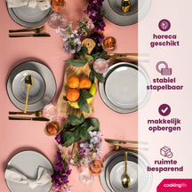 Cookinglife Dinner Plates Nola Warm Grey ø 27 cm - 6 pieces