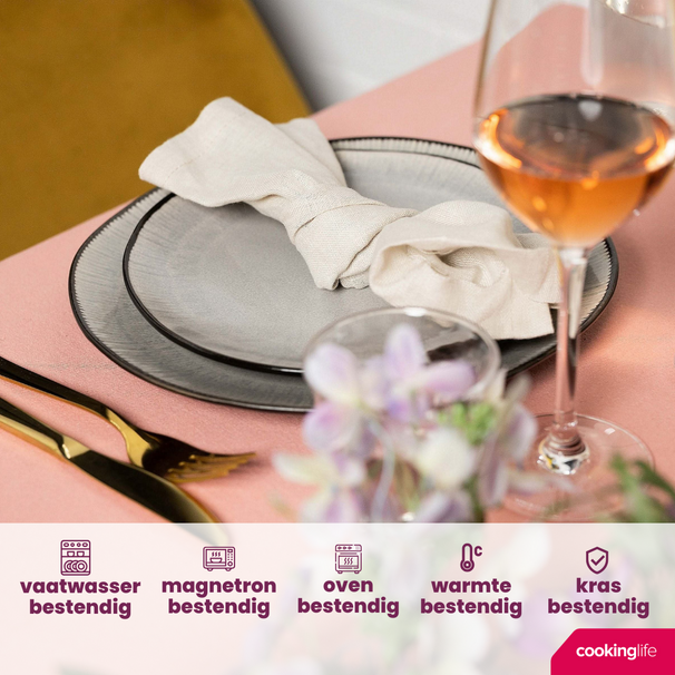 Cookinglife Platos de desayuno / Platos de postre Nola Gris Cálido ø 21 cm - 6 piezas