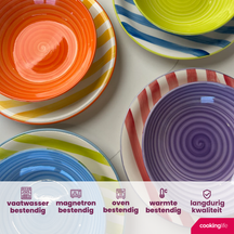 Cookinglife Side Plates / Dessert Plates Summer Vibes ø 19 cm - 6 Pieces