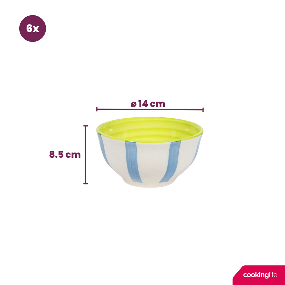 Cookinglife Soup Bowls / Bowls Summer Vibes ø 14 cm - 6 pieces