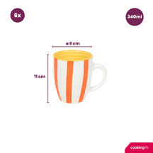 Cookinglife Mugs Summer Vibes 340 ml - 6 pieces