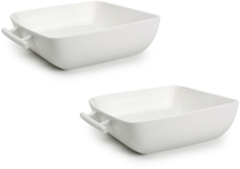 BonBistro Oven dish Yong Squito - 19 x 19 x 6 cm / 1.4 Liter - White - 2 pieces