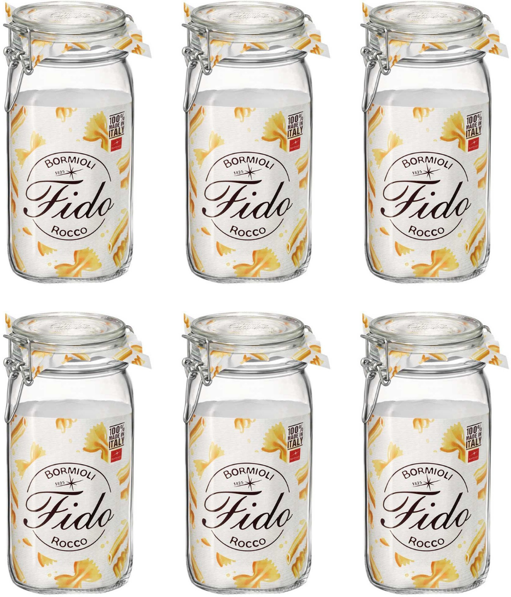 Tarro de conserva Bormioli Rocco Fido 11 x 11 cm / 1.5 litros - 6 unidades