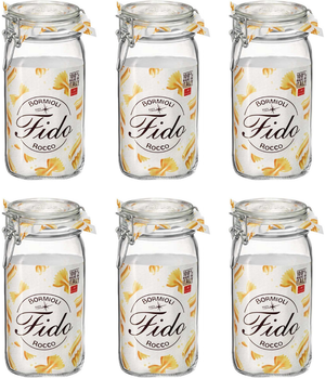 Tarro de conserva Bormioli Rocco Fido 11 x 11 cm / 1.5 litros - 6 unidades