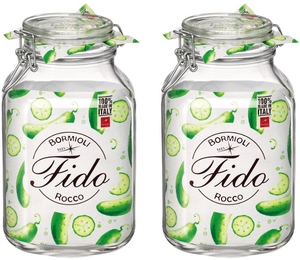 Tarro de conserva cuadrado Bormioli Rocco Fido - 14 x 14 cm / 3 litros - 2 unidades