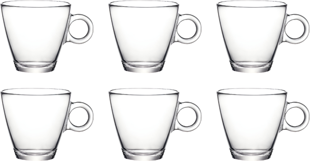 Vaso para capuchino Bormioli Rocco Easy Bar 220 ml - 6 unidades