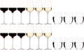 Chef & Sommelier Wine glass set Sublym (Red wine glasses & White wine glasses & Water glasses) - 18 piece set
