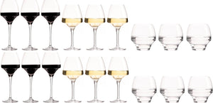 Set de copas de vino Chef & Sommelier Open Up (Copas de vino tinto & Copas de vino blanco & Copas de agua) - Set de 18 piezas - 6 copas de vino tinto, 6 copas de vino blanco y 6 copas de agua