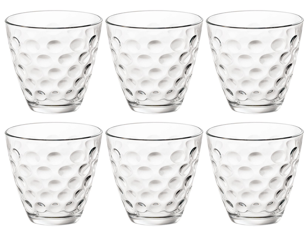 Vasos Bormioli Rocco Dots - Transparente - 250 ml - 6 piezas