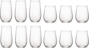 Bormioli Rocco Water Glass Set Electra - (Water glasses & Long drink glasses) - 12 piece set
