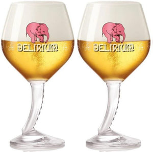 Vasos de cerveza Delirium con pie - 330 ml - 2 piezas