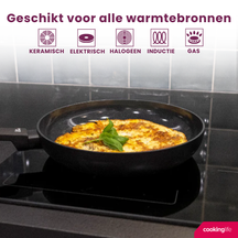 Cookinglife pancake pan Black Cera black Ø 24 cm – ceramic non-stick coating