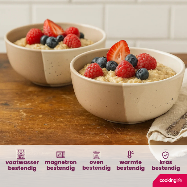 Cookinglife Tazones para sopa / tazones Barro ø 15 cm - 6 unidades