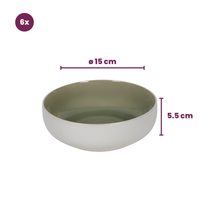 Cookinglife Tazones para sopa / tazones Mos verde ø 16,5 cm - 6 unidades