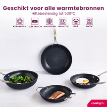 Cookinglife Frying pan set Revolt Ø 24 and 28 cm – suitable for all heat sources – ceramic non-stick coating