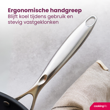 Cookinglife Frying pan set Revolt Ø 24 and 28 cm – suitable for all heat sources – ceramic non-stick coating