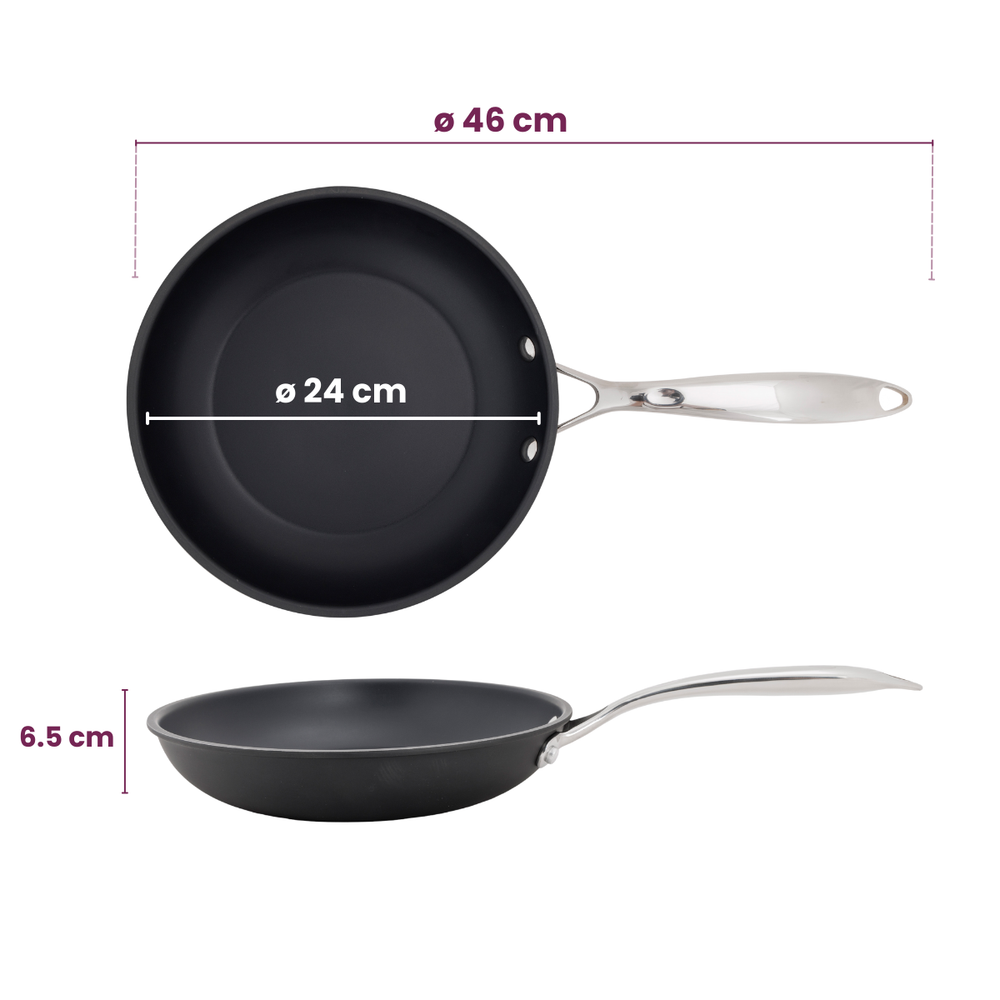 Cookinglife Frying pan set Revolt Ø 24 and 28 cm – suitable for all heat sources – ceramic non-stick coating