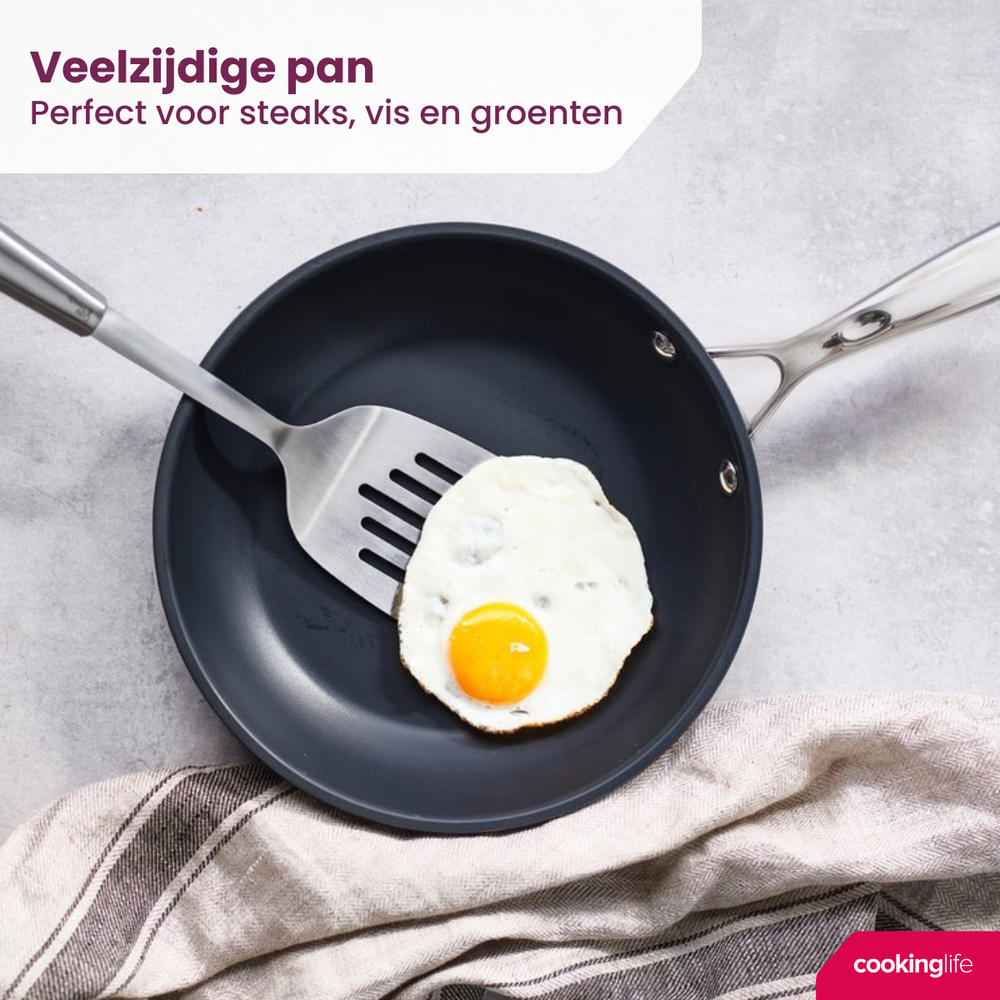Cookinglife Frying pan Revolt Ø 24 cm – suitable for all heat sources – ceramic non-stick coating 