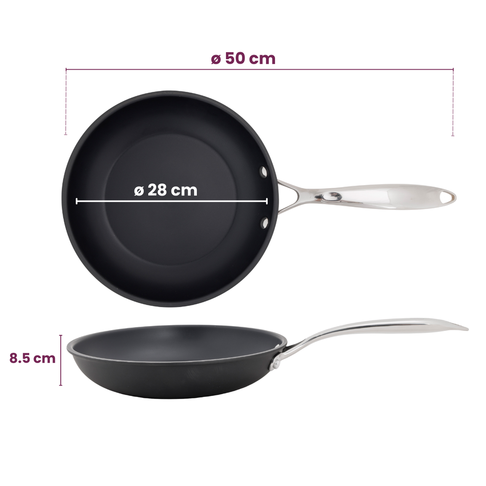 Cookinglife Frying pan set Revolt Ø 24 and 28 cm – suitable for all heat sources – ceramic non-stick coating