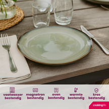 Cookinglife Side Plates / Dessert Plates Sabi Green ø 21 cm - 6 Pieces