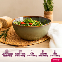 Cookinglife Tazones para sopa / tazones Sabi Verde ø 15 cm - 6 unidades