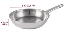 Cookinglife Frying Pan Set Superior Triply Stainless Steel 3-piece - ø 20, 24 & 28 cm - suitable for all heat sources - without non-stick coating