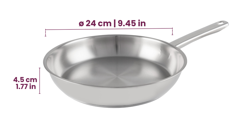 Cookinglife Frying pan set Superior Ø 24 and 28 cm – suitable for all heat sources – without non-stick coating