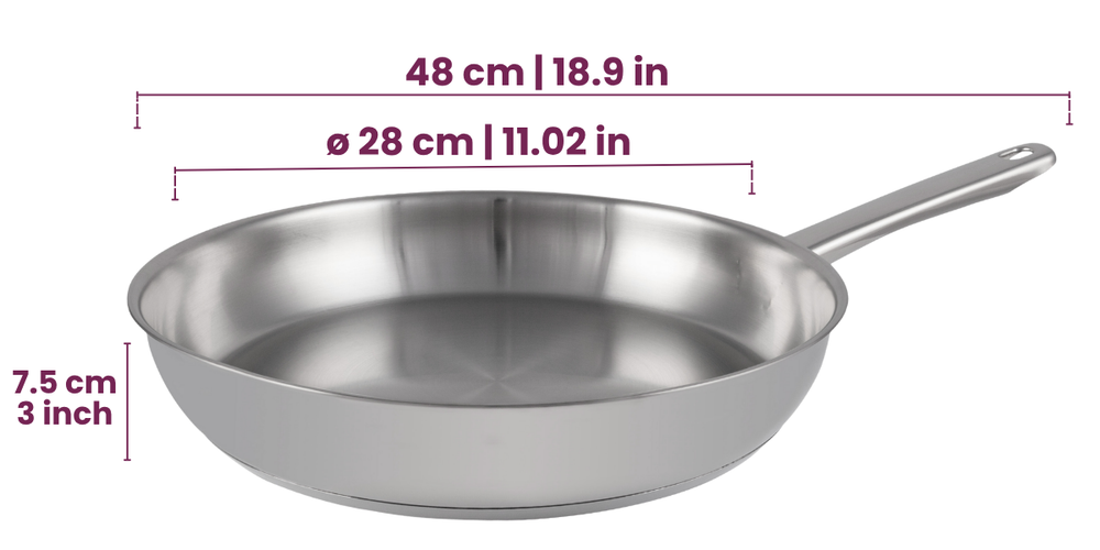 Cookinglife Frying pan set Superior Ø 24 and 28 cm – suitable for all heat sources – without non-stick coating