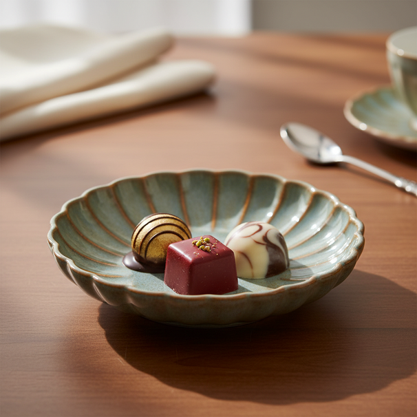 Cosy & Trendy Cake Plates Astera Ocean Blue - ø 10.5 cm - 4 pieces