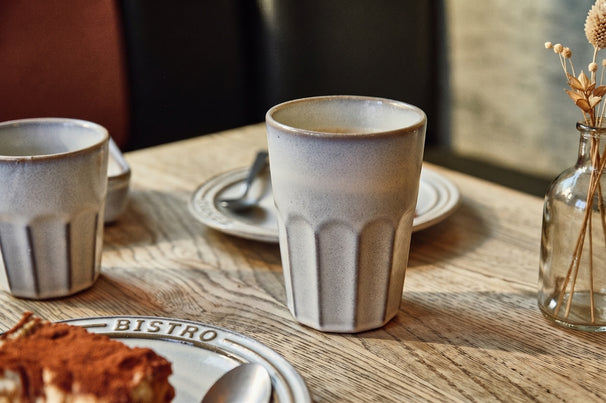 Cosy & Trendy Latte Macchiato Tazas Bistro Vintage White 450 ml - 6 unidades