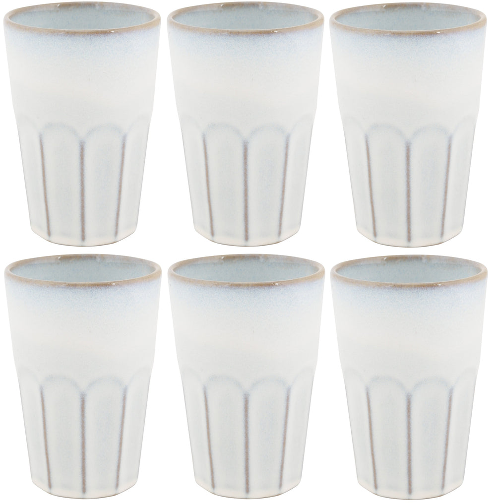 Cosy & Trendy Latte Macchiato Cups Bistro Vintage White 450 ml - 6 pieces