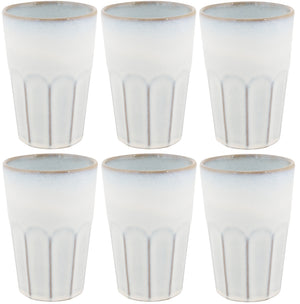 Cosy & Trendy Latte Macchiato Tazas Bistro Vintage White 450 ml - 6 unidades