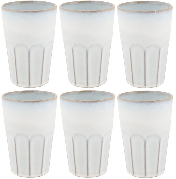 Cosy & Trendy Latte Macchiato Tazas Bistro Vintage White 450 ml - 6 unidades