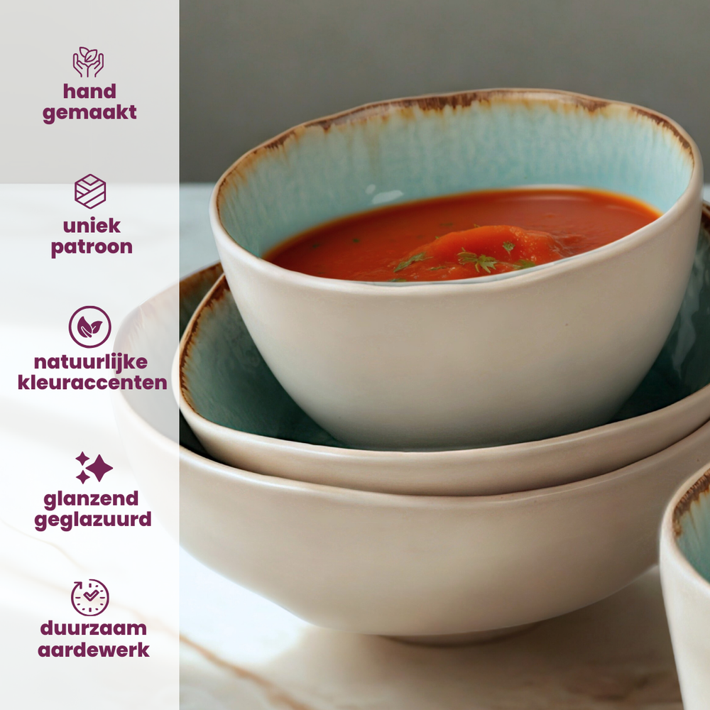 Cosy & Trendy Bowls Laguna Azzurro 19 x 18 cm - 4 pieces