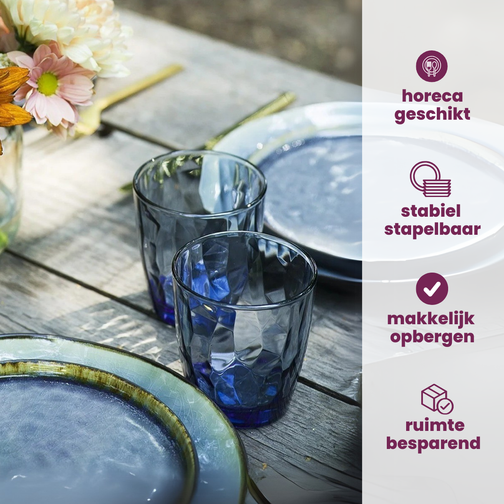 Cosy & Trendy Dinner Plates Laguna Blue Grey ø 27 cm - 4 pieces