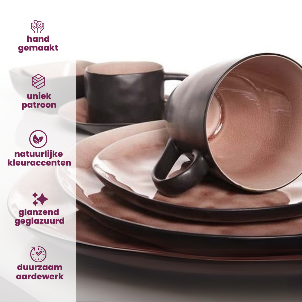 Cosy & Trendy Bowls Laguna Old Rose 20 x 17 cm - 4 pieces