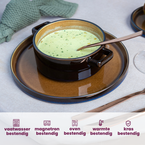 Cosy & Trendy Soup Bowls / Bowls - Quintana Green ø 13 cm / 450 ml - 4 Pieces
