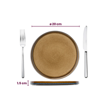 Cosy & Trendy Dinnerware Set Quintana Amber 18-piece / 6 people - 6 dinner plates, 6 pasta bowls, and 6 side plates