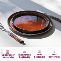 Cosy & Trendy Dinner Plates Quintana Amber ø 28 cm - 4 pieces