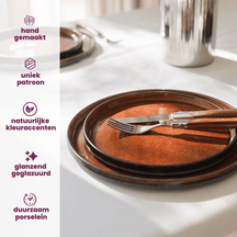 Cosy & Trendy Dinner Plates Quintana Amber ø 28 cm - 4 pieces