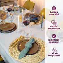 Cosy & Trendy Dinnerware Set Quintana Amber 18-piece / 6 people - 6 dinner plates, 6 pasta bowls, and 6 side plates