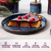 Cosy & Trendy Side Plates / Dessert Plates - Quintana Blue ø 22 cm - 4 Pieces