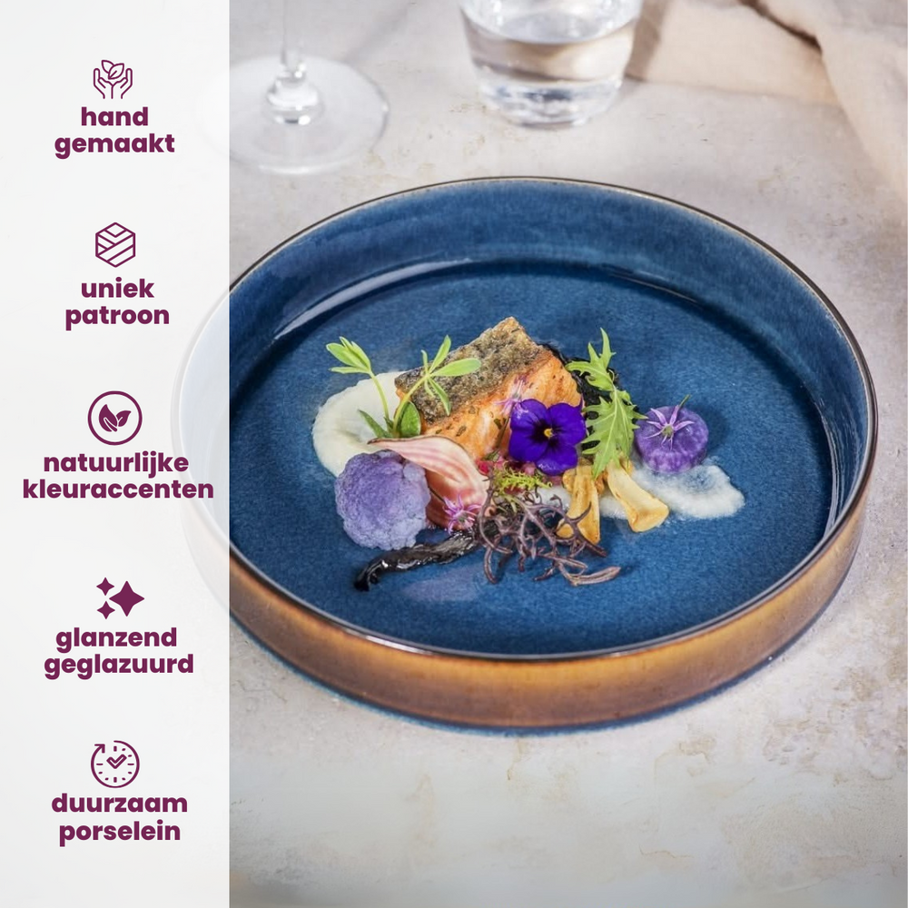 Cosy & Trendy Dinner Plates Quintana Blue ø 28 cm - 4 pieces
