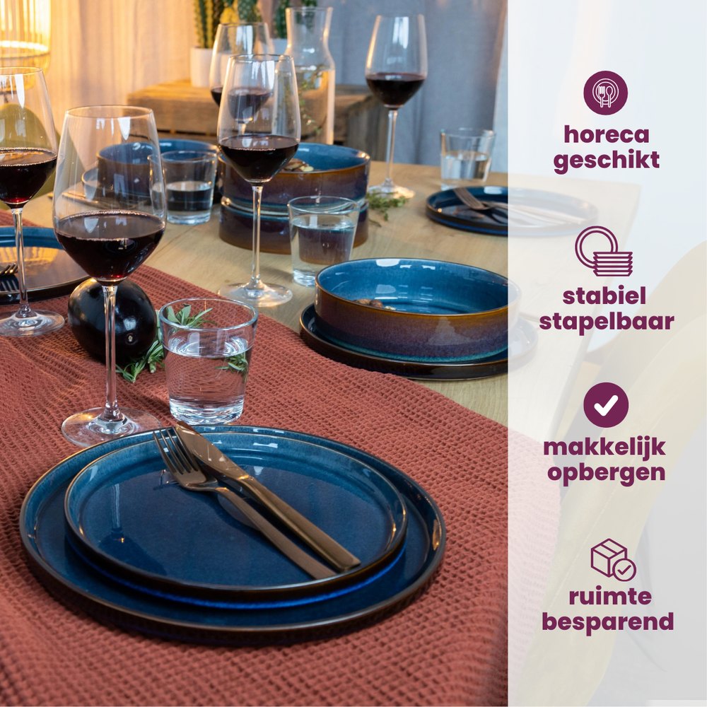 Cosy & Trendy Cake Plates Quintana Blue ø 14 cm - 4 Pieces