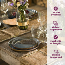 Cosy & Trendy Side Plates / Dessert Plates - Quintana Blue ø 22 cm - 4 Pieces