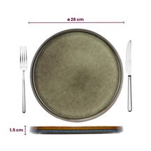 Cosy & Trendy Dinner Plates Quintana Green ø 28 cm - 4 pieces