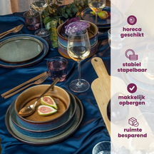 Cosy & Trendy Deep Plates / Pasta Bowls - Quintana Green ø 23 cm / H 4.3 cm - 4 Pieces