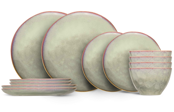 Juego de vajilla Cosy & Trendy Trentino 12 piezas / 4 personas - 4 platos de cena, 4 platos de desayuno y 4 cuencos de sopa