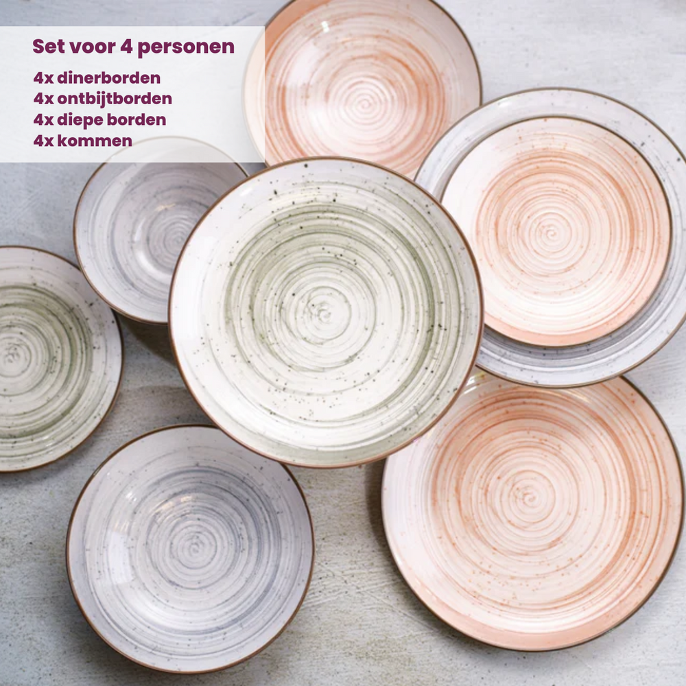 Cosy & Trendy Dinnerware Set Sintra Dusty Blue 16-piece / 4 people