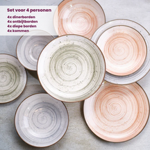 Cosy & Trendy Dinnerware Set Sintra Dusty Blue 16-piece / 4 people